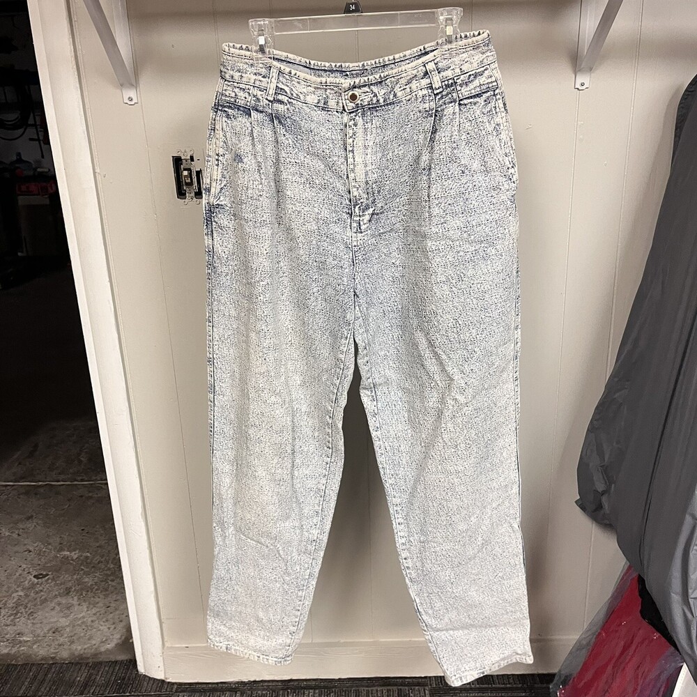 Vintage Zeppelin Jeans 1980s Baggy Relaxed Skater JNCO Acid Wash Denim 31x32